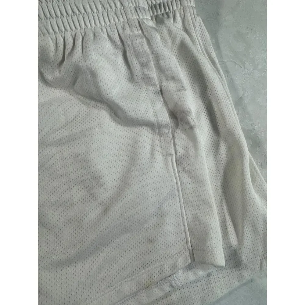 Under Armour Girls Athletic G Tech Play Up Mesh Short Size Large 14-16 White NWT